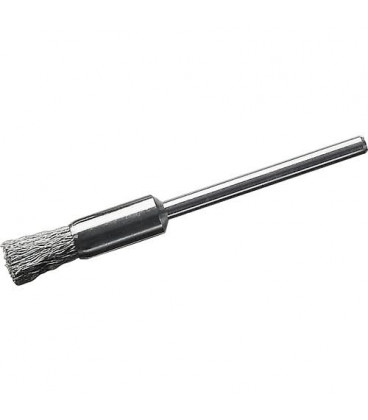 Brosse pinceau diam. 5mm avec tige 3,0mm, fil d'acier 0,1mm