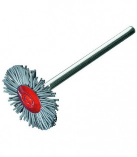 Brosse ronde poils abrasifs grain 500mm diam. 22mm avec tige 3mm