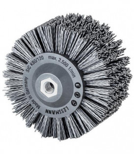 Brosse ronde avec poils abrasifs filetage M14 diam. 90mm grain 80