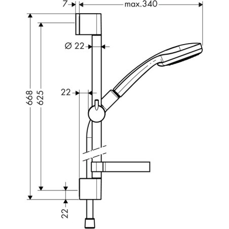 Barre de douche Croma 100 Vario