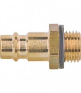Embout pour air comprimé DN10 G 3/8" laiton filetage male x clip male