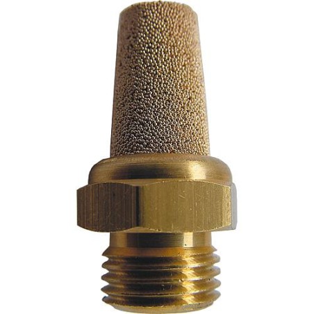 Silencieux en bronze fritte avec ecrou laiton incruste G 1/4