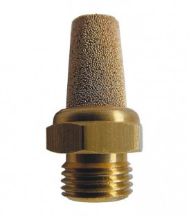 Silencieux en bronze fritte avec ecrou laiton incruste G 1/8