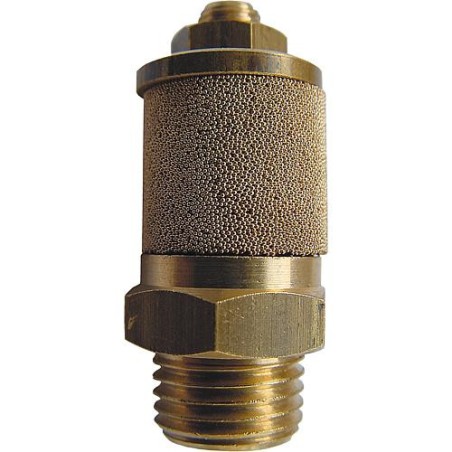 Silencieux reglable avec ecrou six pans en laiton G 1/4