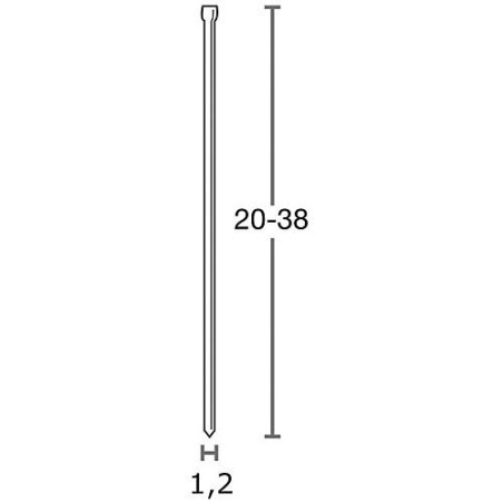 Pointe 1,2x45 mm zingué 5000 pcs
