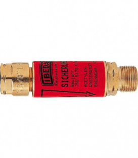fusible anti-explosion pour acetylene tous gaz 3/8" gauche rouge, pour reducteur de pression