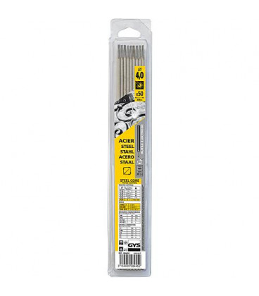 Electrode diam. 4,0 mm pour acier sous coque, UE  :  50 pieces