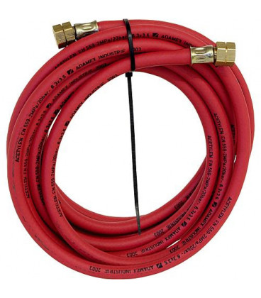 Tuyau souple Acetylene, 5m long Raccord 3/8l x R 3/8 6,0 x 3,5 mm