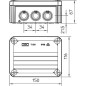 Boite de derivation Thermoplast 10 x M25, IP 66 Type T 100, gris clair / 1 pc