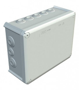Boite de derivation Thermoplast 9 x M25 + 7xM32, IP 66 Type T 250, gris clair / 1pc