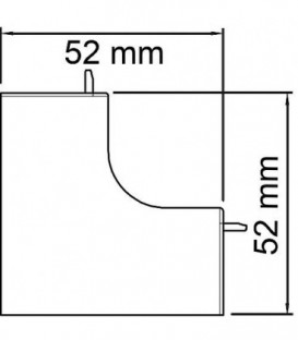 Couvercle angle interieur Gris clair Type WDK/HI 30030 / 1 pc