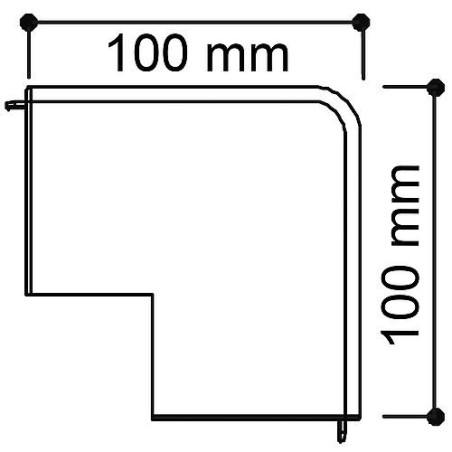 Couvercle angle exterieur Blanc Type WDK/HA 40060 / 1 pc