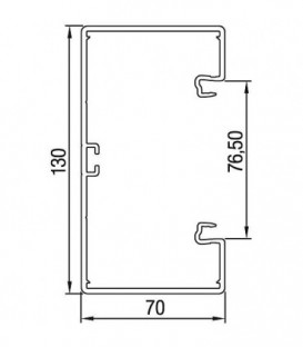 moulure a appareil incorporé GK-70130RW longueur 2000 mm, blanc paquet  :  8 metres