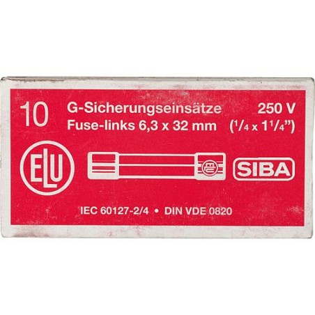 Fusible p courant faible 5 A a action instantanee 1 sachet de 10 pcs, 6,3x32mm