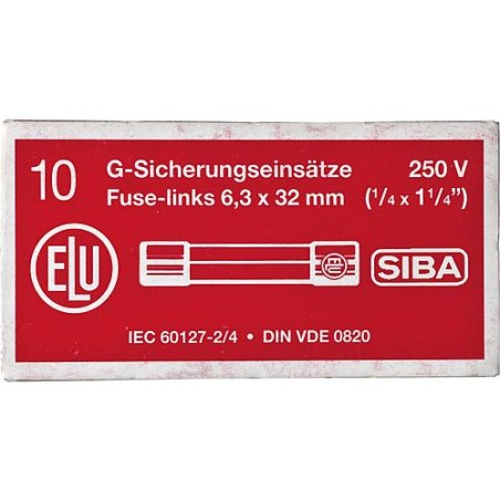 Fusible p courant faible 20 A a action instantanee 1 sachet de 10 pcs, 6,3x32mm