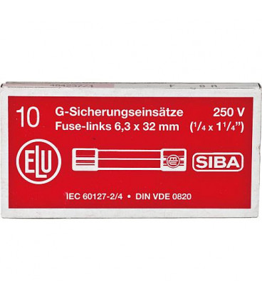 Fusible p courant faible 8 A a action instantanee 1 sachet de 10 pcs, 6,3x32mm