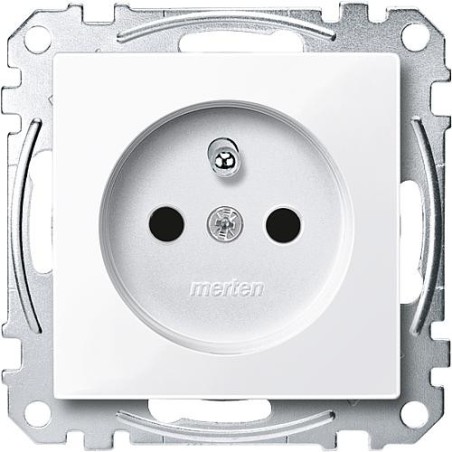 Prise de courant de securite FRA Merten systeme M blanc activ 1 piece