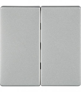 Interrupteur a bascule 2 boutons neutre Aluminium metallique 55 mm x 55 mm Type de protection IP20  1 pc