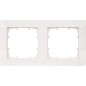 Cadre 80 -mm- dim 2 compartiments, 151 mm x 80 mm blanc titan / 1 pc