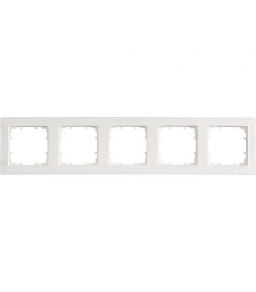 Cadre dim 80-mm 5 compartiments, 364mmx80 mm Blanc titan / pc