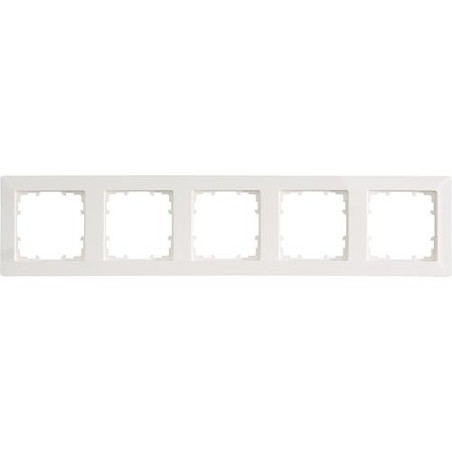 Cadre dim 80-mm 5 compartiments, 364mmx80 mm Blanc titan / pc