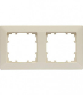 Cadre dim 80 mm 2 compartiments, 151 mm x 80 mm Blanc electrique / 1 pc