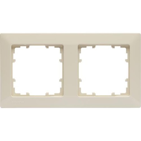 Cadre dim 80 mm 2 compartiments, 151 mm x 80 mm Blanc electrique / 1 pc