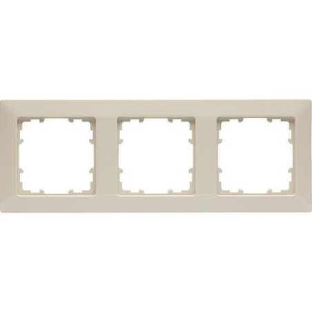 Cadre dim 80-mm 3 compartiments, 222 mm x 80 mm Blanc electrique / 1 pc