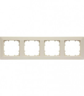 Cadre Dim 80-mm 4 compartiments, 293 mm x 80 mm Blanc electrique / 1 pc