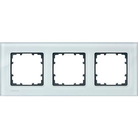 Cadre dim 90 mm, verre 3 compartiments, 232mm x 90 mm Vert cristal / 1 pc