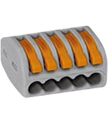 borne de connexion série 222 5 conducteurs - grise emballage : 40 pièces borne de connexion série 222 5 conducteurs - grise emballage : 40 pièces