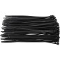 Collier resistant a la chaleur 368 x 7,6mm, noir 1 paquet de 100 pieces