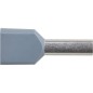 Cosse jumelle isolee 4,0 x 23 gris, sachet a 100 Pieces