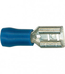 Manchon connecteur plat semi-isole 2,5 mm², 4,8 x 0,5 mm couleur bleu, emballage  :  100 pcs