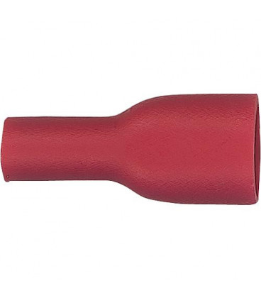 Manchon connecteur plat semi-isole 1,25 mm², 6,3 x 0,8 mm couleur rouge, emballage  :  100 pcs