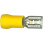 Manchon connecteur plat semi-isole 5,5 mm², 9,5 x 1,1 mm couleur jaune, emballage  :  100 pcs