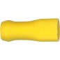Manchon connecteur plat semi-isole 5,5 mm², 6,3 x 0,8 mm couleur jaune, emballage  :  100 pcs