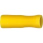 Fiche coaxial isolee 5,5 mm², 5,0 mm couleur jaune, emballage  :  100 pcs