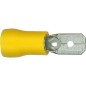 Manchon connecteur plat semi-isole 5,5 mm², 6,3 x 0,8 mm couleur jaune, emballage  :  100 pcs