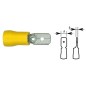 Manchon connecteur plat semi-isole 5,5 mm², 6,3 x 0,8 mm couleur jaune, emballage  :  100 pcs