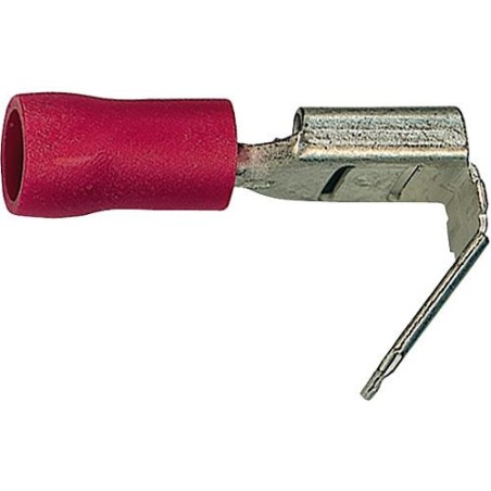 Cosse Faston avec derivation semi-isolee, 1,25 mm², 6,3 x 0,8mm Couleur rouge, emballage  :  100 pcs