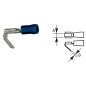 Cosse Faston avec derivation semi-isolee, 2,5 mm², 6,3 x 0,8mm Couleur bleu, emballage  :  100 pcs