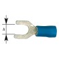 Cosse de cable en forme fourchu isolee, 2,5 mm², 5,3 mm Couleur bleu, emballage  :  100 pcs