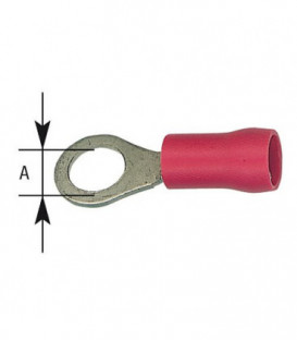 Cosse de cable en forme de bague isolee, 1,25 mm², 3,7 mm Couleur rouge, UE  :  100 pcs