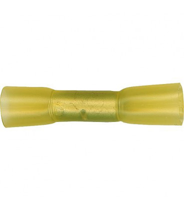 Aboutage avec isolation de gaine thermoretractable, 2,5 - 6,0mm² couleur jaune, emballage  :  10 pcs