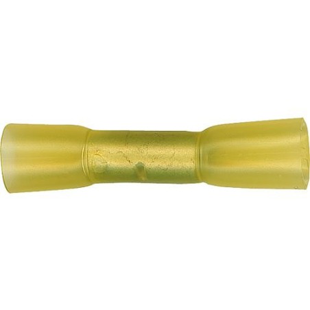 Aboutage avec isolation de gaine thermoretractable, 2,5 - 6,0mm² couleur jaune, emballage  :  10 pcs