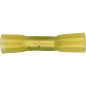 Aboutage avec isolation de gaine thermoretractable, 2,5 - 6,0mm² couleur jaune, emballage  :  10 pcs