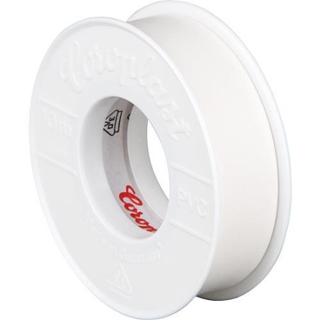 Rubant isolant pour l'electricite blanc largeur 15 mm longueur 10 metres
