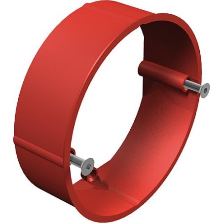 Bague d'ajustement pour mur plein, diam. 60 mm, p : 24mm, rouge type UG 60 PA/24, UE  :  25 pcs