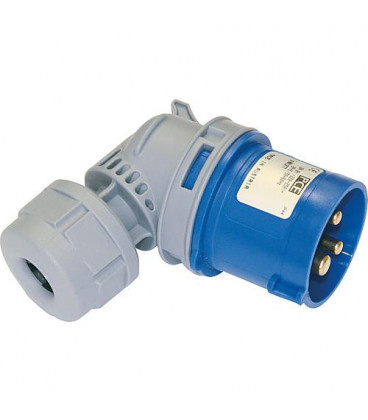 CEE Prise coudée Twist TT 230V/16A, IP44, sans vis